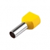 Kit Com 10 Terminal Tubular Duplo Amarelo 16,0 mm