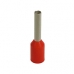 Kit Com 25 Terminal Tubular Simples Vermelho 10mm