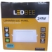 Luminária de Led de Embutir Quadrado 25W 6500K Luz Branca Fria