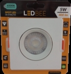 Spot de Led de Embutir Quadrado 05W 6500K Luz Branca Fria